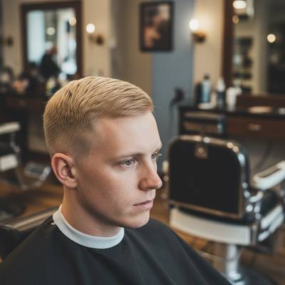 Short crew cut with a tidy tapered outline